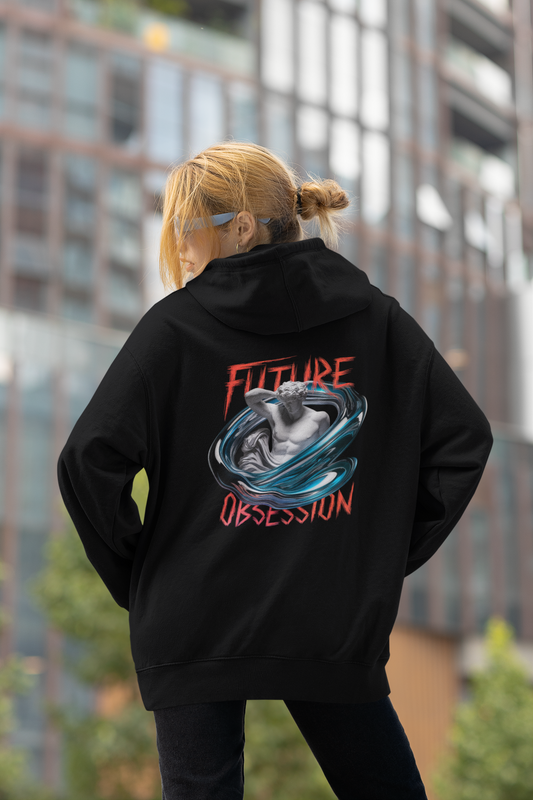 FUTURE OBSECCION STATUE Streetwear Backprint - Slammer Organic Oversized Unisex Hoodie Adults SH