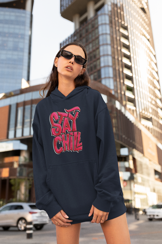 STAY CHILL Streetwear Imprimé avant - Slammer Bio Oversized Unisexe Hoodie Adulte SH