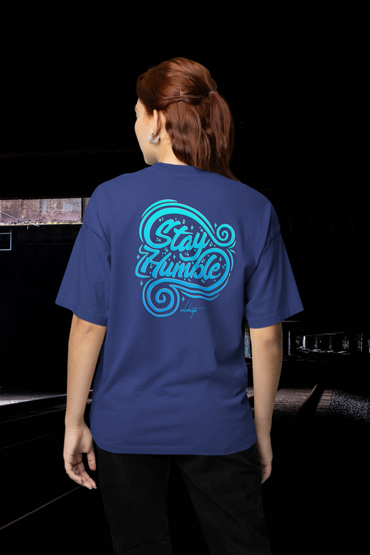 STAY HUMBLE Streetwear Imprimé au dos - T-shirt unisexe oversize bio Freestyler pour adultes SH
