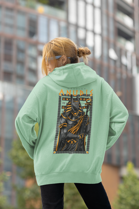 KRYOT Warrior Anubis The Hoodie - Unisex Heavyweight Oversized Streetwear 350 GSM Bio-Baumwolle