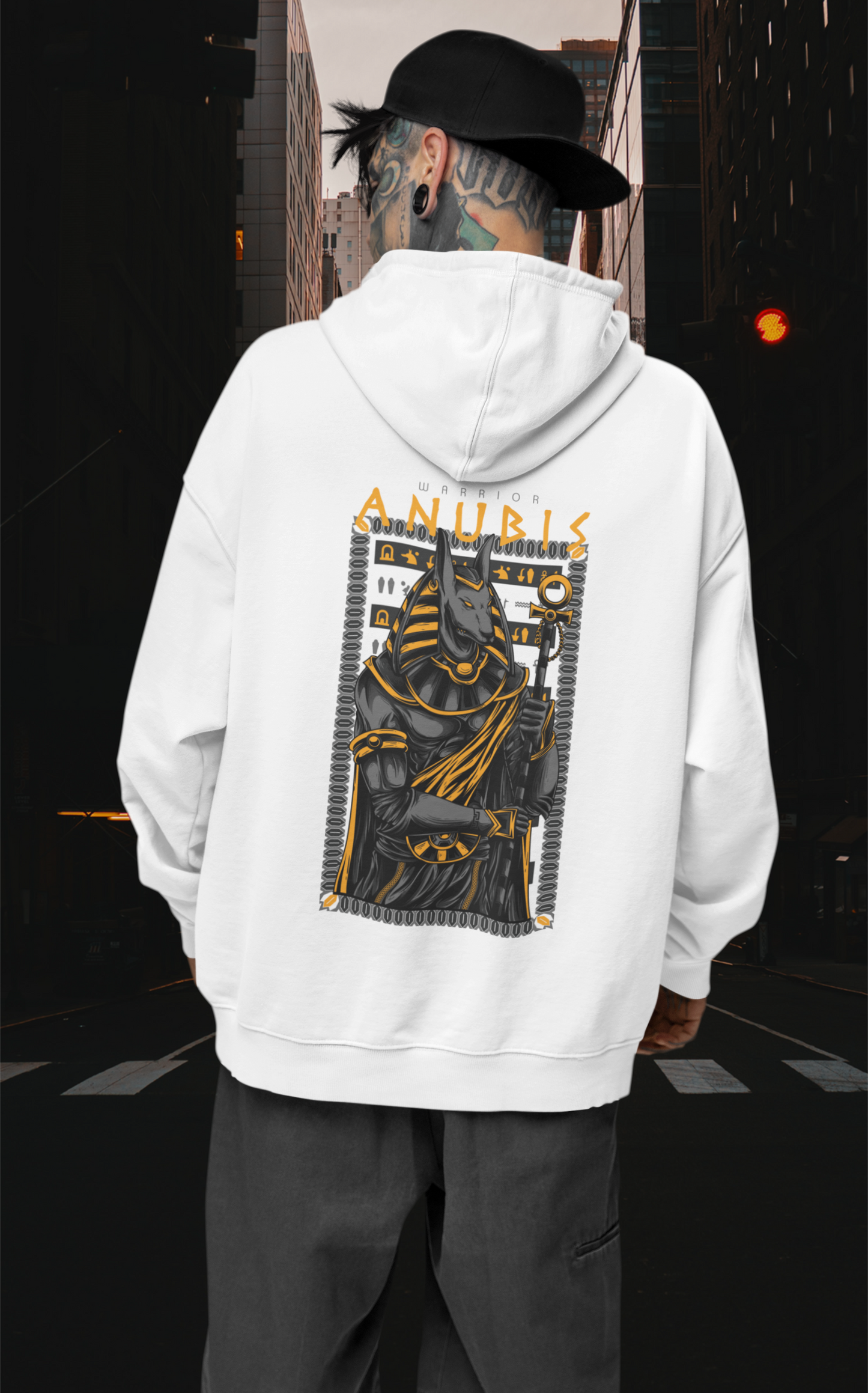 ANUBIS The Warrior Streetwear - Slammer Bio Oversized Unisex Hoodie Adulto SH