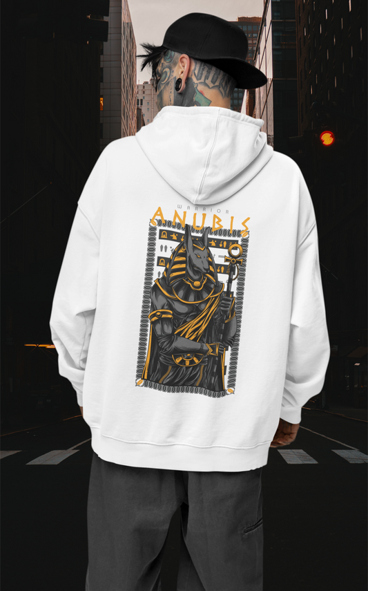 KRYOT Warrior Anubis The Hoodie - Unisex Heavyweight Oversized Streetwear 350 GSM Bio-Baumwolle
