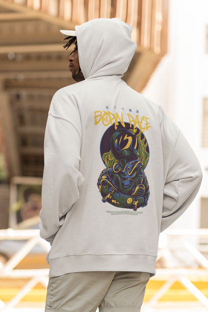 BORN RACE Skater Warrior Streetwear - Slammer Bio Oversized Unisex Hoodie Adulto SH