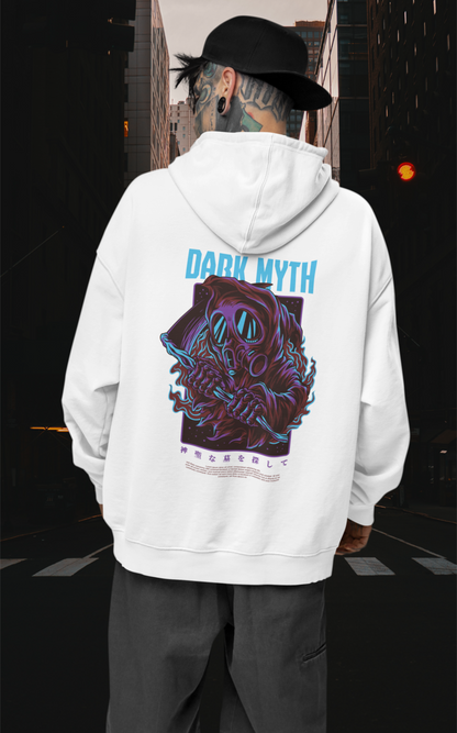 KRYOT Warrior Dark Myth Hoodie - Unisex Heavyweight Oversized Streetwear 350 GSM Bio-Baumwolle