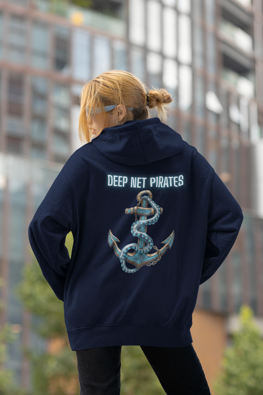 DEEP NET PIRATES Streetwear Backside - Slammer Organic Oversized Unisex Hoodie SH