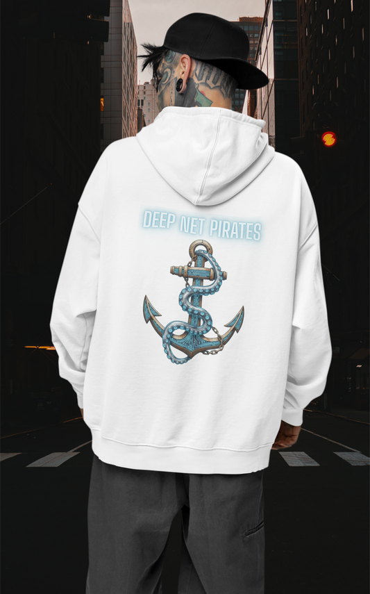 DEEP NET PIRATES Streetwear Backside - Slammer Organic Oversized Unisex Hoodie SH