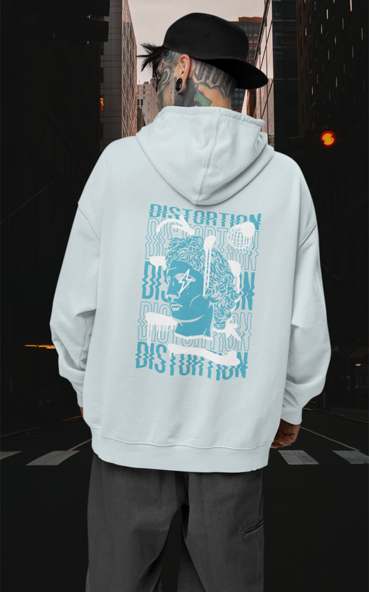 DISTORTION APOLLO VIBES Streetwear Backside - Slammer Organic Oversized Unisex Hoodie Adults SH