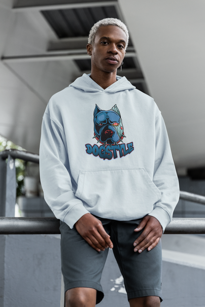 DOGSTYLE CYBER PITBULL Streetwear Frontside - Slammer Organic Oversized Unisex Adult Hoodie SH
