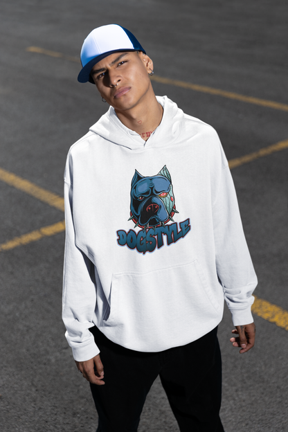 DOGSTYLE CYBER PITBULL Streetwear Frontside - Slammer Organic Oversized Unisex Adult Hoodie SH
