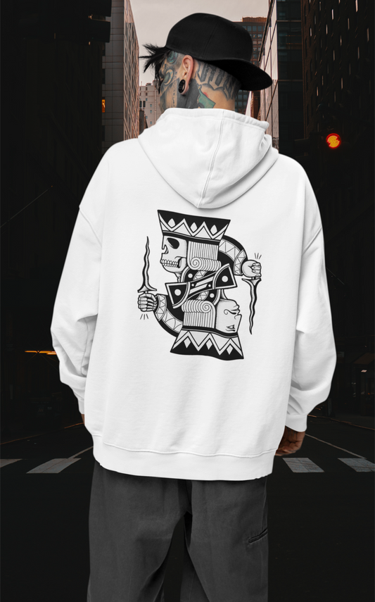 DOPPEL CARA THE SKULL KING Streetwear - Slammer Organic Oversized Unisex Adult Hoodie