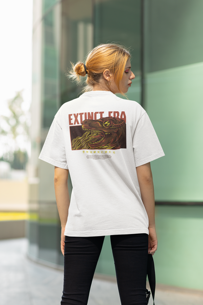 KRYOT Warrior Extinct Era T-Shirt Backprint - Unisex Oversized Bio Heavyweight T-Shirt 240 GSM Bio-Baumwolle