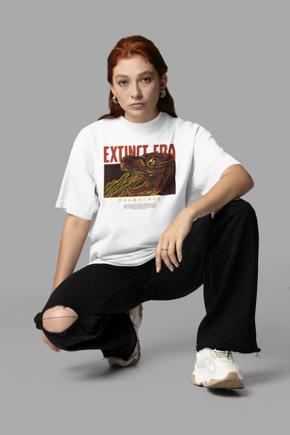 EXTINCT ERA Warrior Streetwear Estampado Frontal - Freestyler Bio Camiseta Oversize Unisex Adulto SH