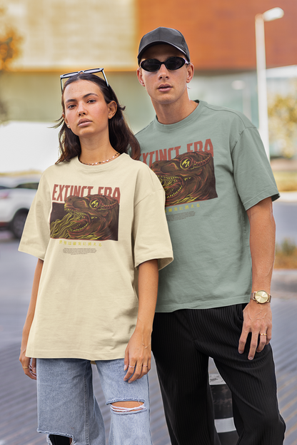 EXTINCT ERA Warrior Streetwear Estampado Frontal - Freestyler Bio Camiseta Oversize Unisex Adulto SH