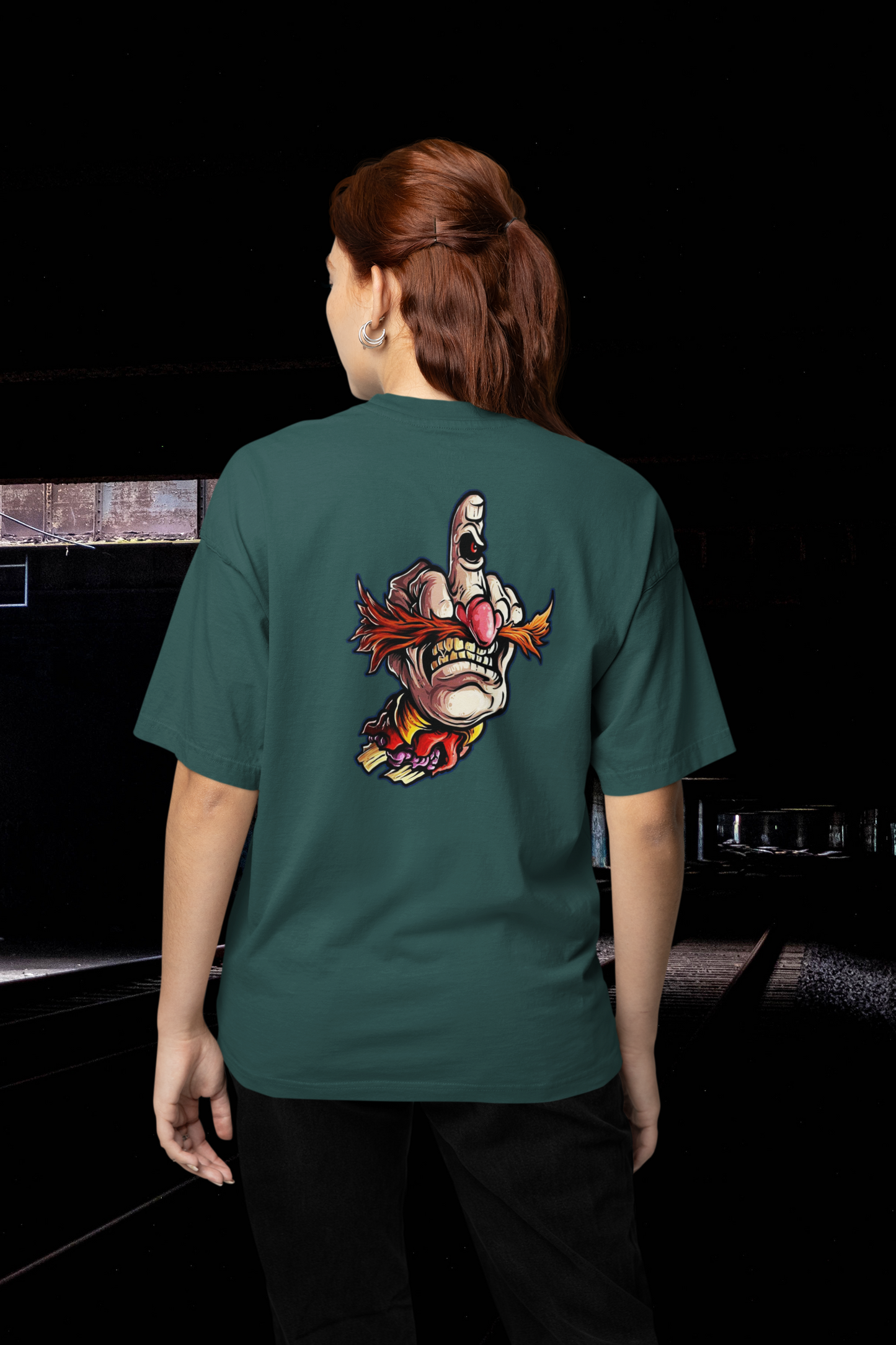 FY HAND SURREAL REBEL Streetwear Backprint - T-shirt unisexe oversize bio Freestyler adultes SH
