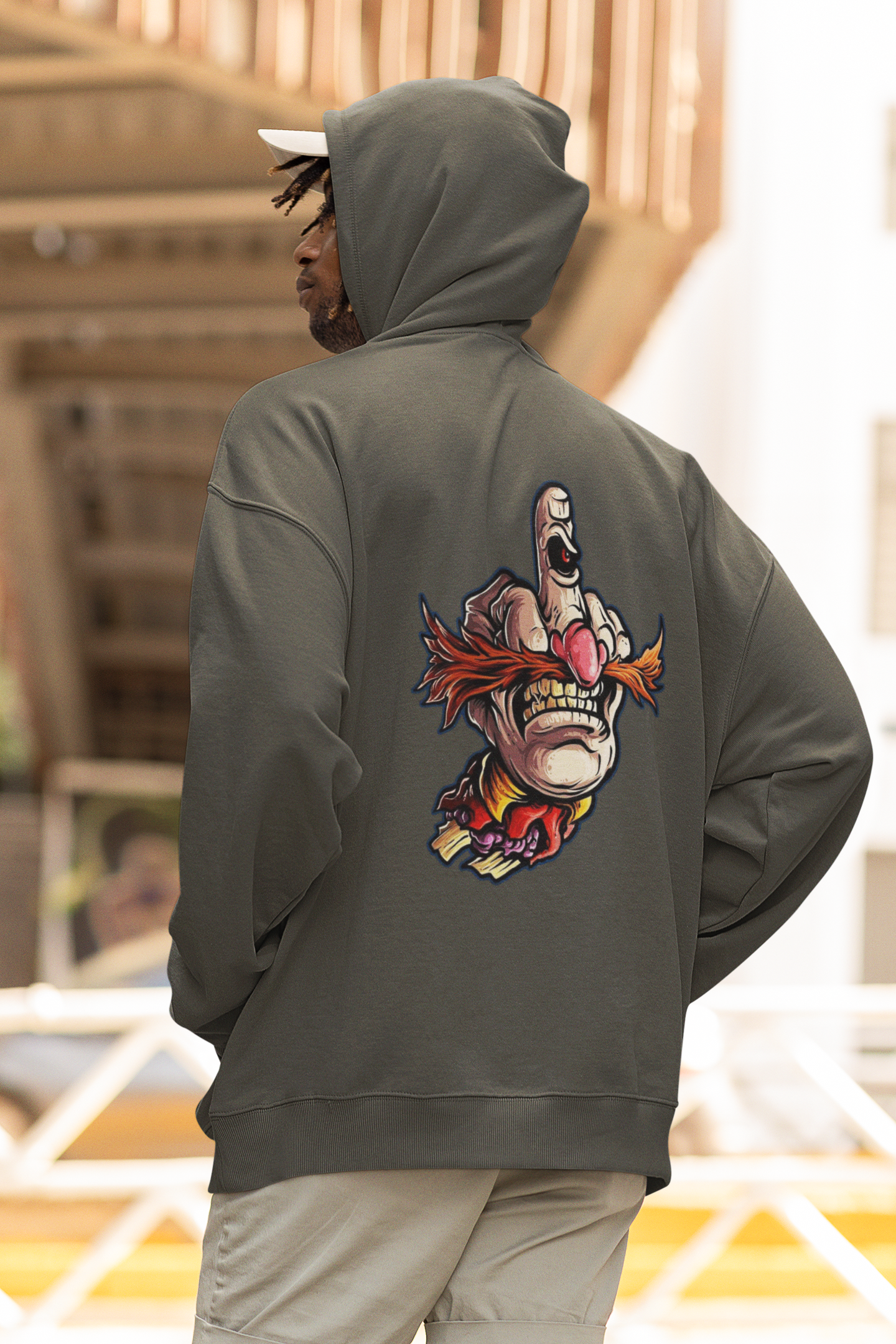 FY HAND SURREAL REBEL Streetwear - Slammer Bio Oversized Unisex Hoodie Adulto SH