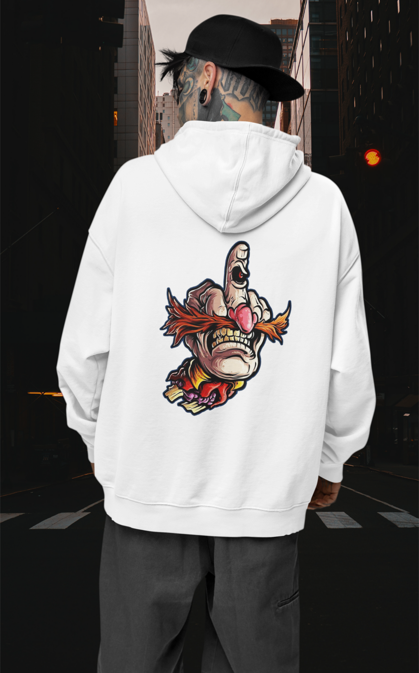 FY HAND SURREAL REBEL Streetwear - Slammer Bio Oversized Unisex Hoodie Adulto SH