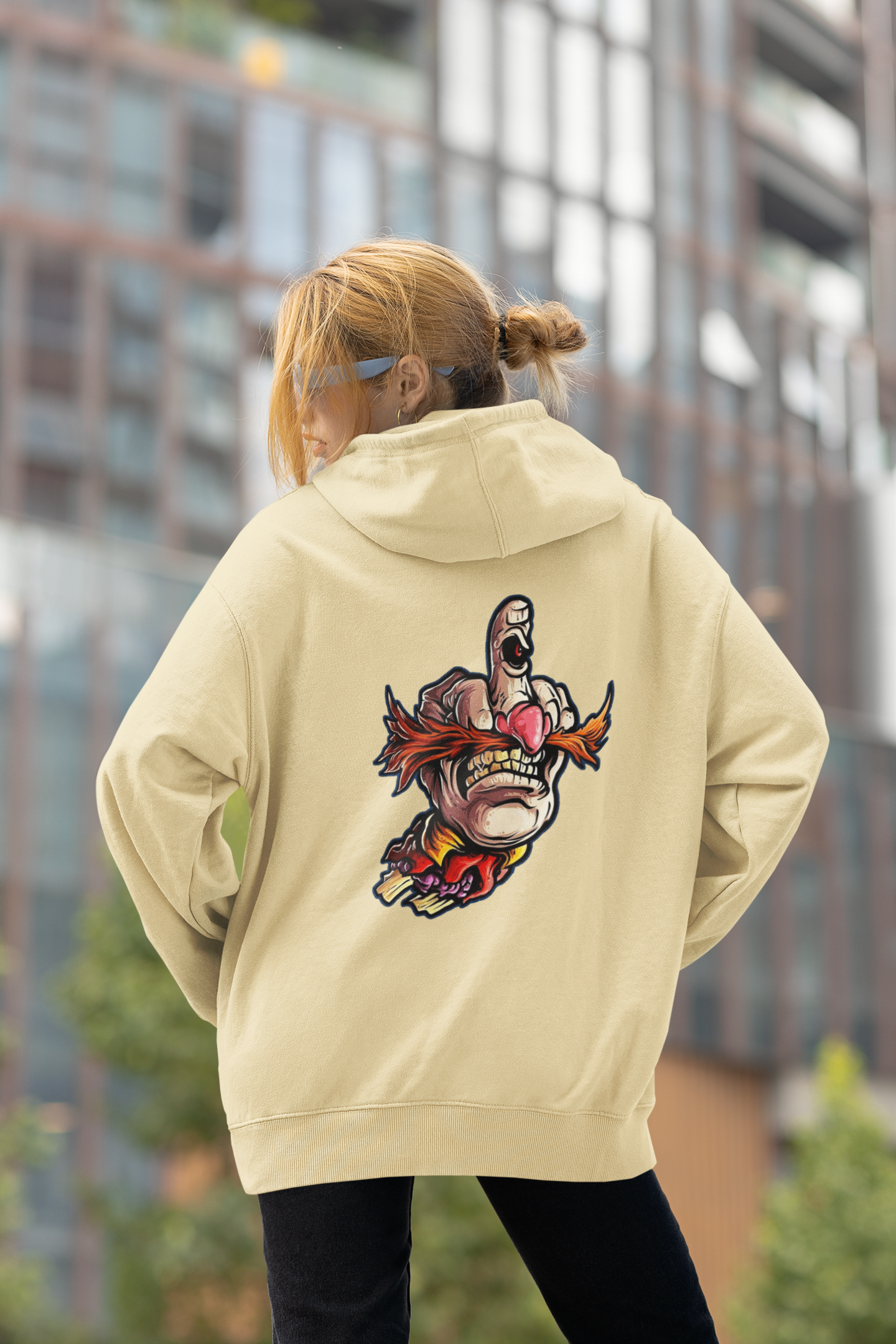 FY HAND SURREAL REBEL Streetwear - Slammer Bio Oversized Unisex Hoodie Adulto SH