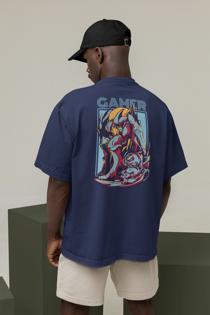 GAMER Warrior Streetwear Backprint - Camiseta Bio Oversized Unisex Adulto Freestyler SH