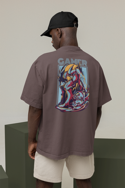 GAMER Warrior Streetwear Backprint - Camiseta Bio Oversized Unisex Adulto Freestyler SH