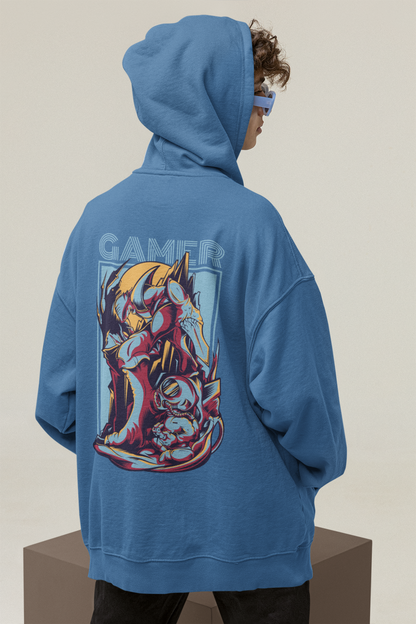 GAMER Warrior Streetwear - Slammer Organic Oversized Unisex Adult Hoodie SH