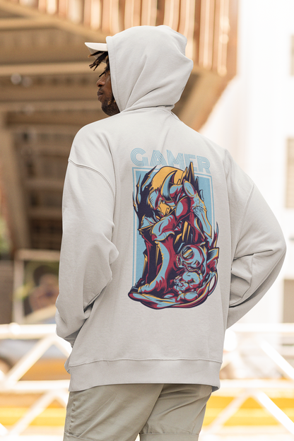 GAMER Warrior Streetwear - Slammer Organic Oversized Unisex Adult Hoodie SH