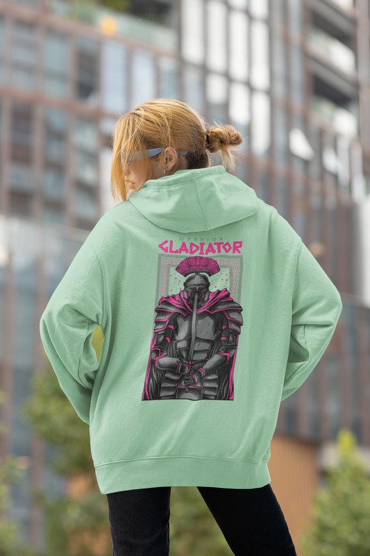 KRYOT Warrior Gladiator Hoodie - Unisex Heavyweight Oversized Streetwear 350 GSM Bio-Baumwolle