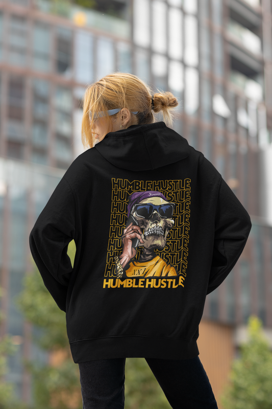 HUMBLE HUSTLE FUNK & SKULL II Streetwear - Slammer Bio Oversized Unisex Hoodie Adult SH