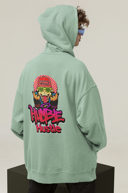 HUMBLE HUSTLE FUNK & SKULL Streetwear - Slammer Organic Oversized Unisex Adult Hoodie