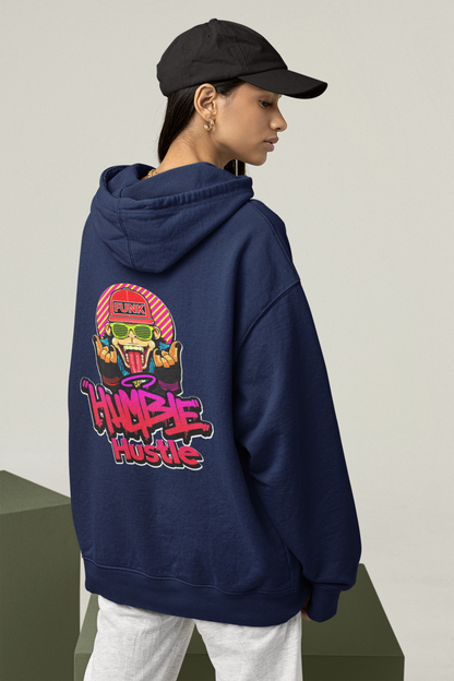 HUMBLE HUSTLE FUNK & SKULL Streetwear - Slammer Organic Oversized Unisex Adult Hoodie
