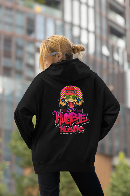 HUMBLE HUSTLE FUNK & SKULL Streetwear - Slammer Organic Oversized Unisex Adult Hoodie