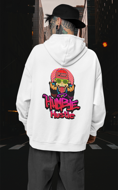 HUMBLE HUSTLE FUNK & SKULL Streetwear - Slammer Organic Oversized Unisex Adult Hoodie