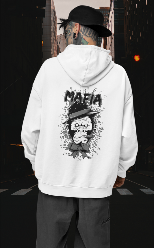 MAFIA MONKEY Streetwear Backprint - Slammer Organic Oversized Unisex Adult Hoodie