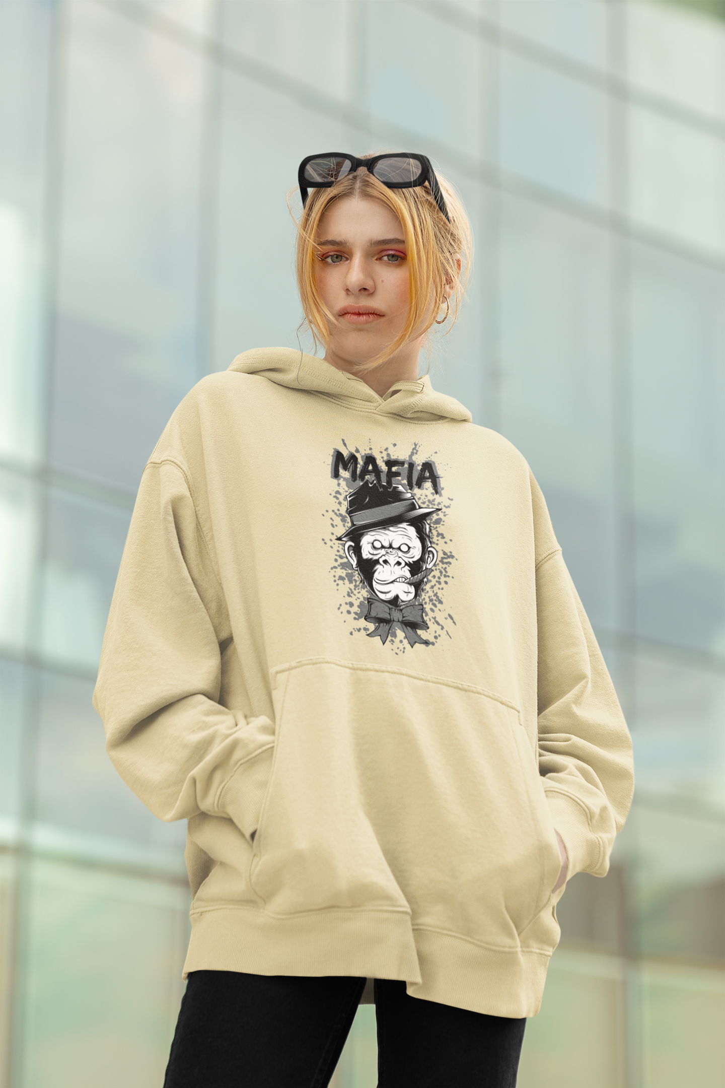 MAFIA MONKEY Streetwear Frontprint - Slammer Bio Oversized Unisexe Hoodie Adulte SH