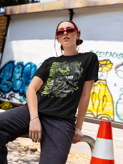 MASKED HUNTER Warrior Green Kryot Streetwear Frontprint - Creador Bio Camiseta Adulto SH