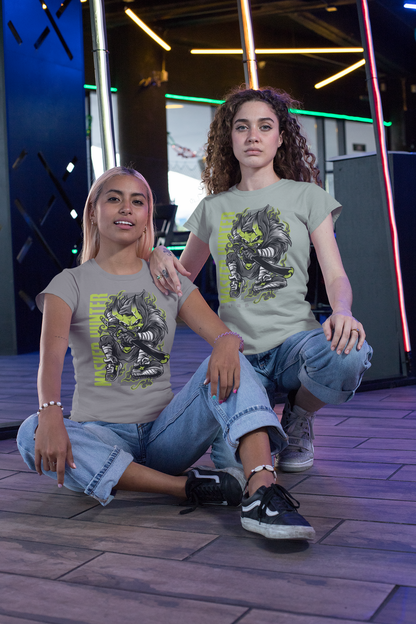 MASKED HUNTER Warrior Green Kryot Streetwear Frontprint - Creador Bio Camiseta Adulto SH
