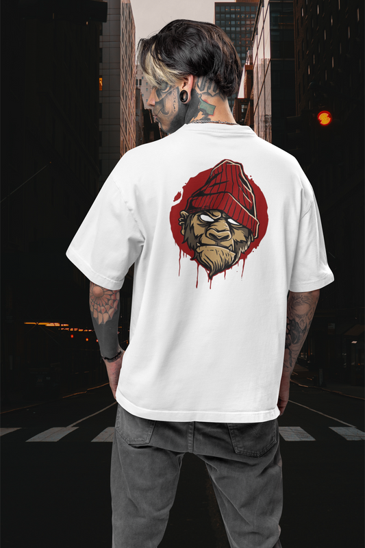 MONKEY BOSS Streetwear Dos imprimé - T-shirt unisexe bio oversize Freestyler Adulte MC