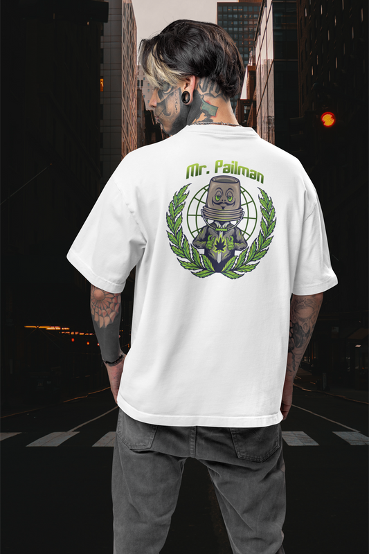 MR PAILMAN Streetwear Backprint - T-shirt unisexe oversize Freestyler Bio pour adultes