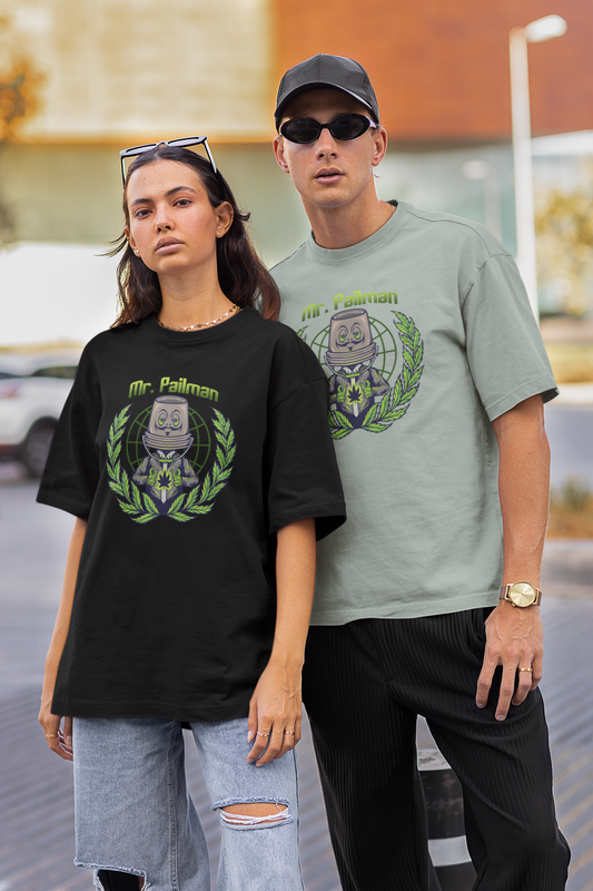 MR PAILMAN Streetwear Imprimé avant - Freestyler T-shirt unisexe biologique surdimensionné pour adultes SH