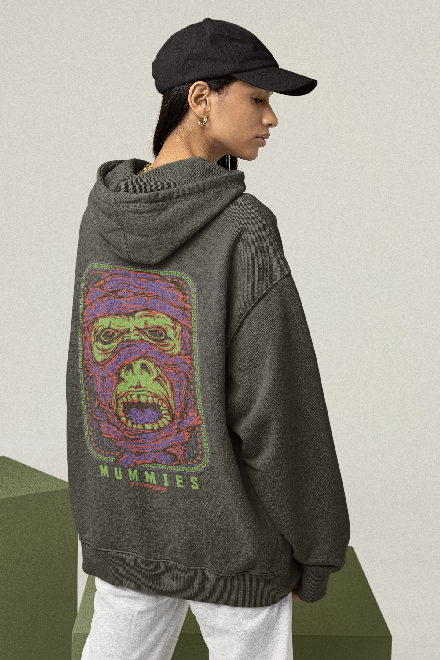 MUMMIES Warrior Streetwear - Slammer Bio Oversized Unisexe Hoodie Adulte SH