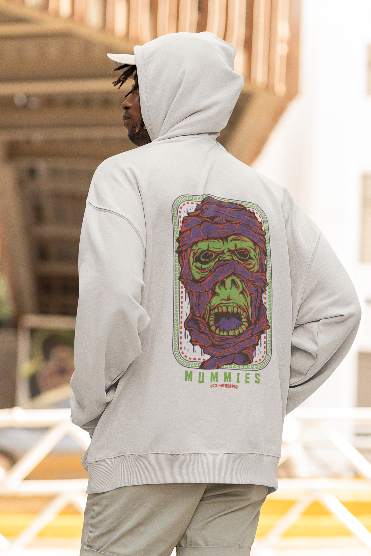 MUMMIES Warrior Streetwear - Slammer Bio Oversized Unisexe Hoodie Adulte SH