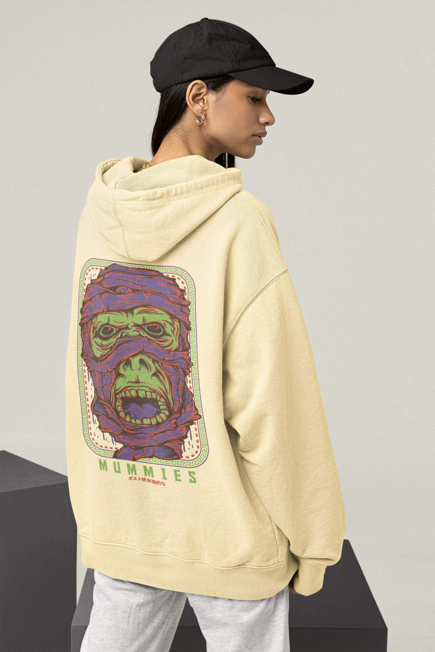 MUMMIES Warrior Streetwear - Slammer Bio Oversized Unisexe Hoodie Adulte SH