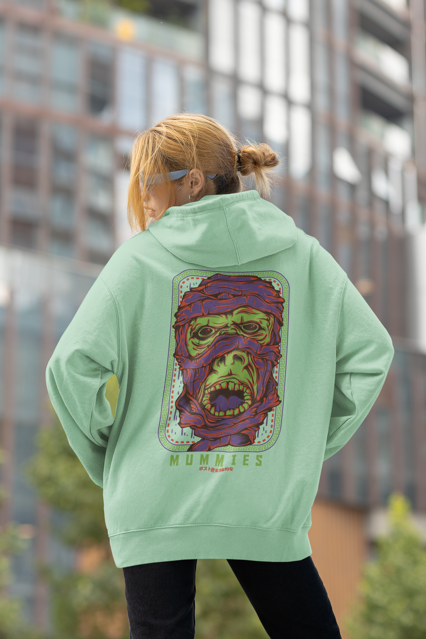 MUMMIES Warrior Streetwear - Slammer Bio Oversized Unisexe Hoodie Adulte SH