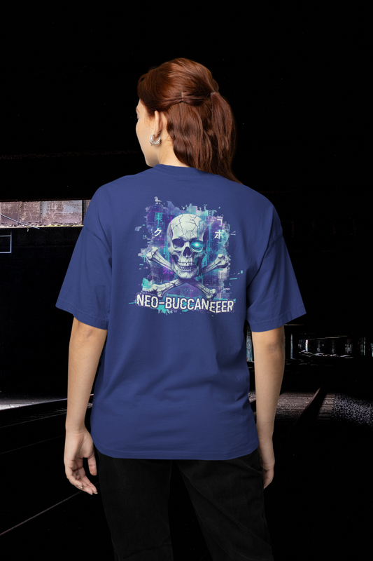 NEO-BUCCANEEER Streetwear Imprimé au dos - T-shirt unisexe oversize bio Freestyler Adulte SH