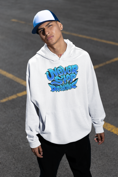 NEVER STOP DREAMING Streetwear Frontprint - Sudadera con Capucha Oversize Unisex Bio Slammer Adulto SH