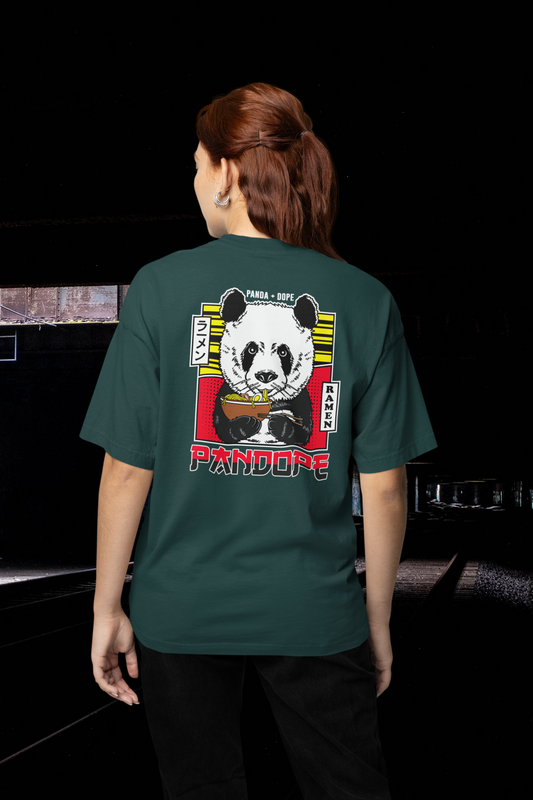 PANDOPE Streetwear Imprimé dos - T-shirt unisexe ample en coton biologique Freestyler pour adulte SH