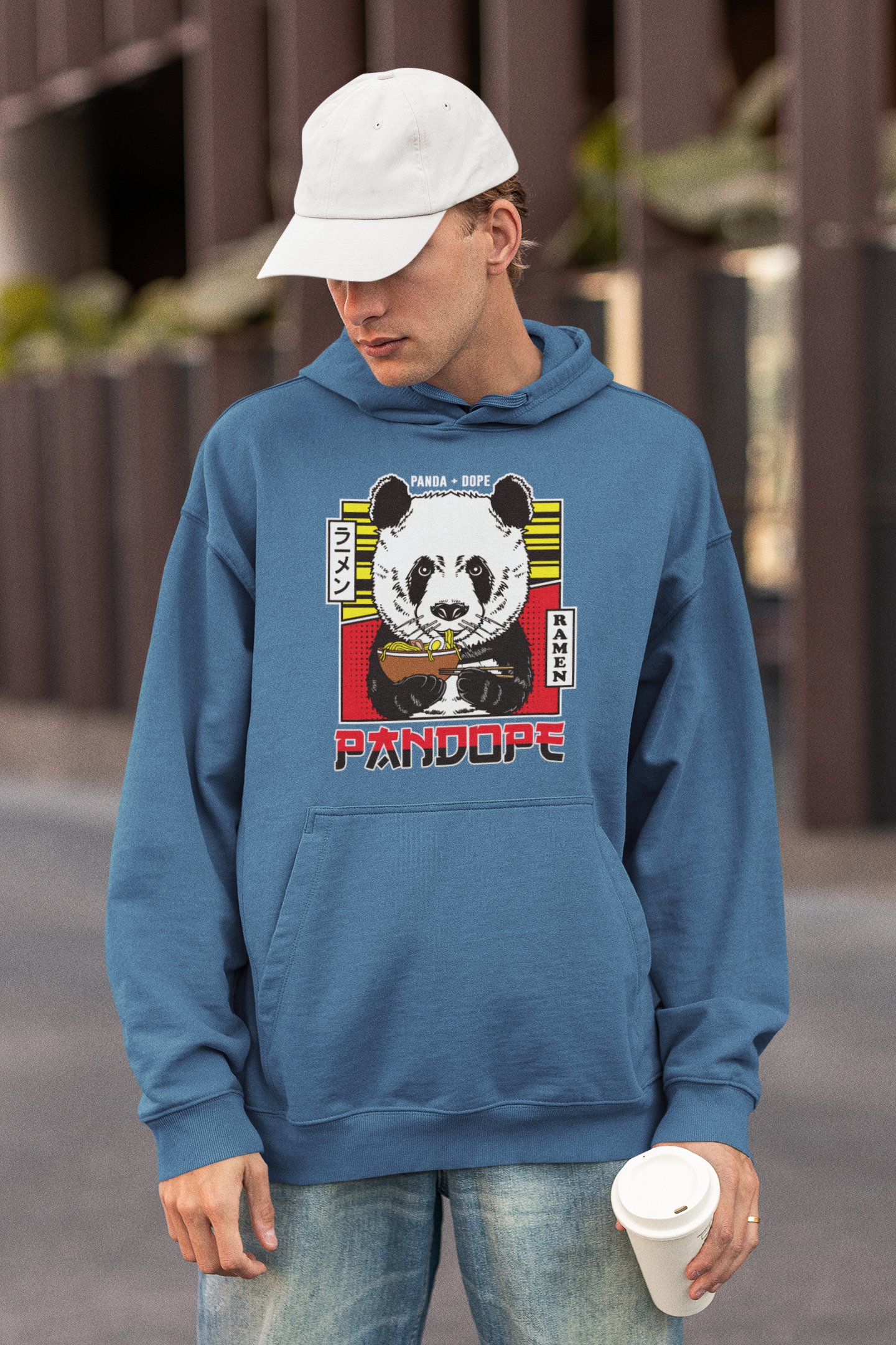 Sudadera extragrande unisex con estampado frontal PANDOPE Streetwear - Slammer Bio para adultos SH