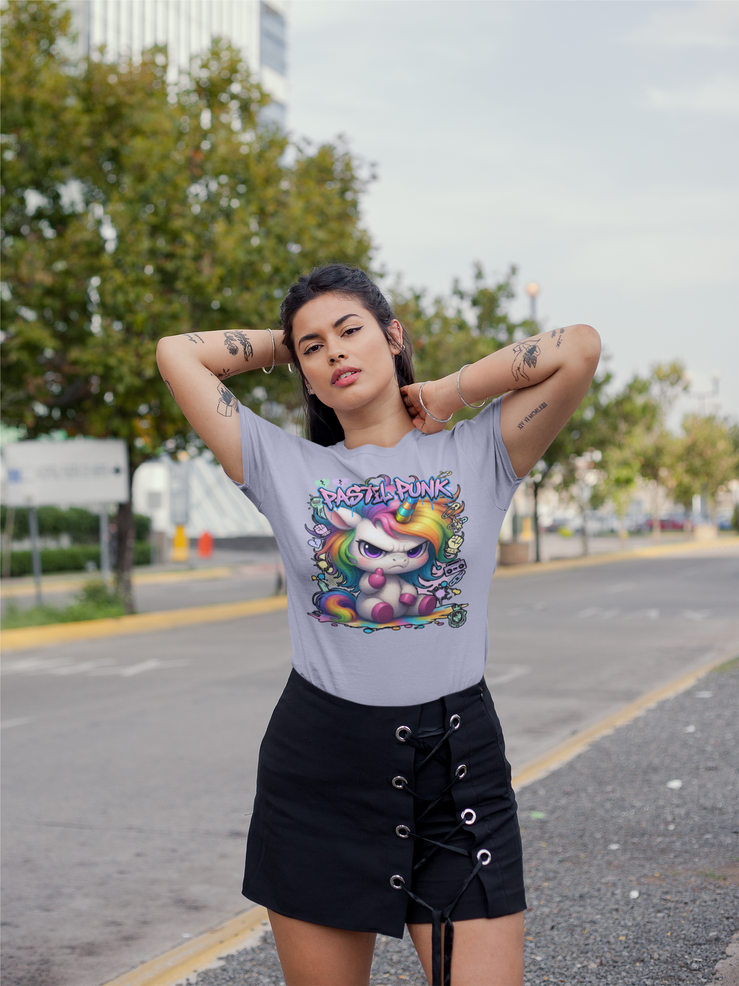 PASTEL PANK URBAN STYLE Kryot Streetwear - T-shirt bio unisexe pour adultes