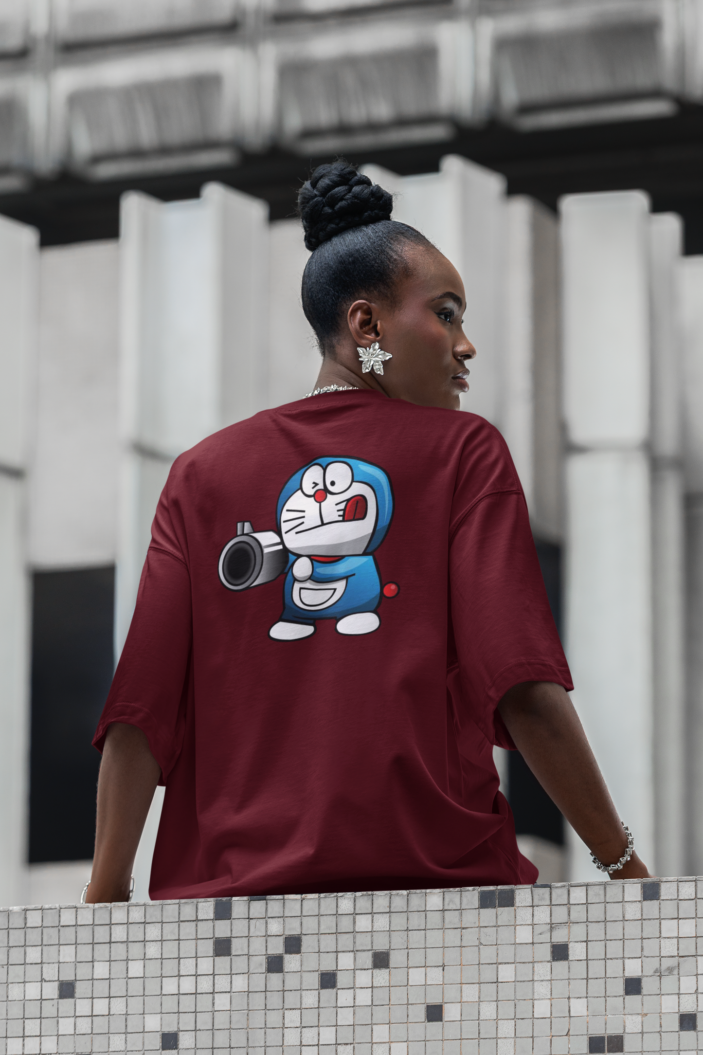 PISTOLERO Streetwear Backprint - Camiseta unisex Freestyler Bio Oversize para adulto