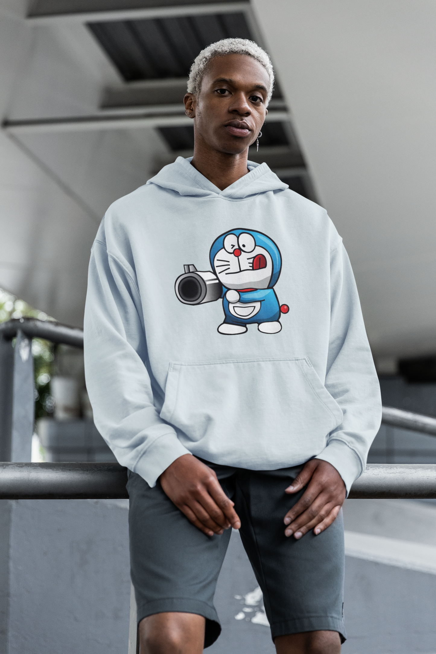 PISTOLERO Streetwear estampado frontal - Sudadera con capucha unisex extragrande orgánica Slammer para adulto