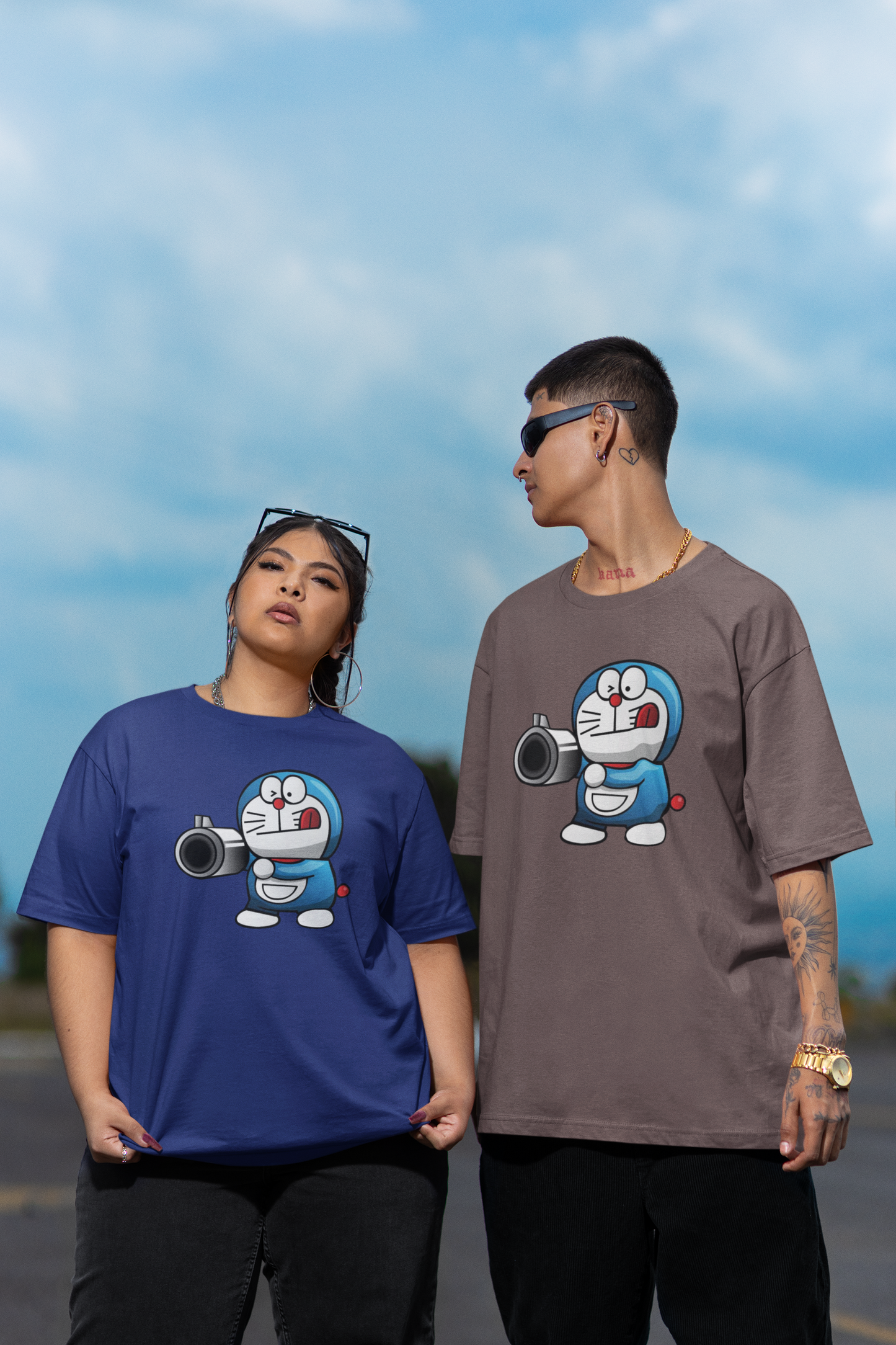 PISTOLERO Streetwear Front Print - Freestyler Organic Oversized Unisex T-Shirt Adult